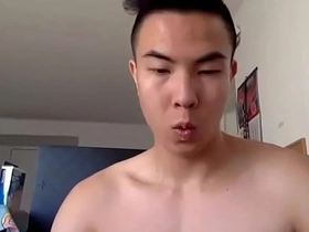 Asian cam show solo gay performance with masturbation