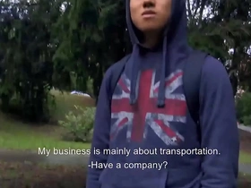 Asian twink gets a lot of anal sex and money in different positions