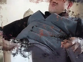 Yuri Gaúcho in all his glory, stroking his big gay cock in front of the mirror.