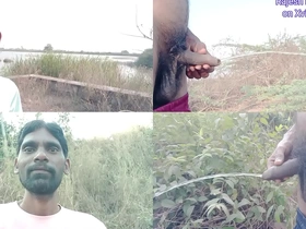 Public toilet paper and piss play with a skinny Rajesh