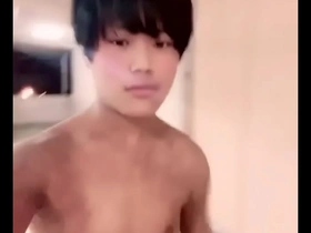 A naked Japanese boy who loves anal sex shows off his skills.