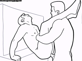 Bi and gay guys enjoy barebacking in animated porn.