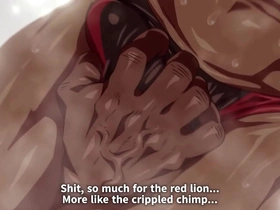 Gay fetish content with anime-style Danzi Engine characters in erotic fight.