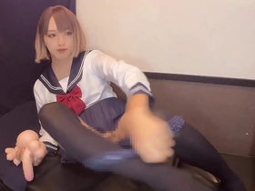 Beautiful cosplay costume, solo play from a Japanese crossdressel