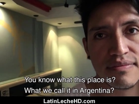Young and straight Latino from Ecuador tries out gay sex for the first time in a natural environment.