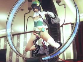 Steamy scene of Venti, the skylord of Genshin Impact, in a sissy crossdress Japanese Asian porn.