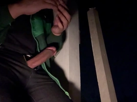 Young Asian man masturbates and smokes outdoors in Thailand.