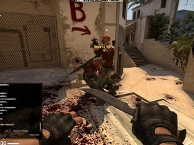 A gay terrorist has a solo sex scene on the battlefield.