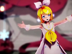 Beautiful Japanese girl dancing in Rin arbitrary style