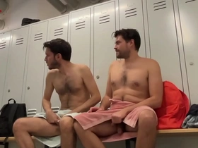 Public display of affection in a tanning salon changing room