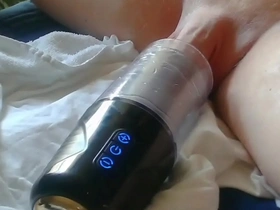 Gay masturbation with sex toys ends up in a facial