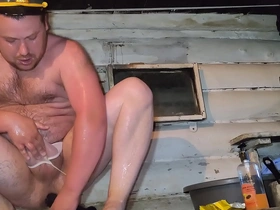 A gay Russian enjoys hardcore sex with a big black cock and gives a blowjob.