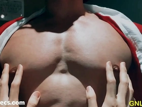 Prepare yourself for the worship of the big and muscular chest! Hot nipple play! Vid815